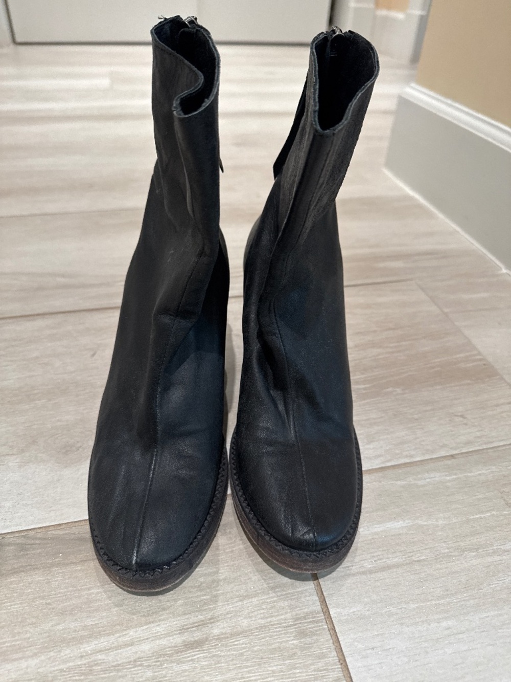 Free people, black booties size 8
